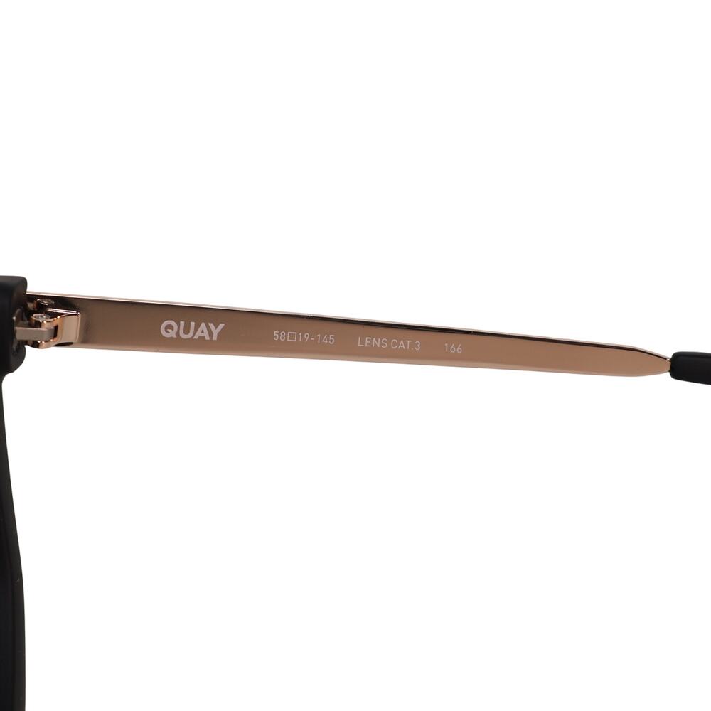 Quay Australia COFFEE RUN Polarized Round Womens Sunglasses - Black/Smoke - NWT - Picture 5 of 11